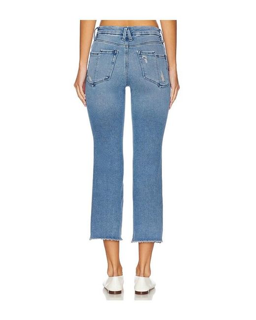 GOOD AMERICAN Blue Good Petite Straight Split Pockets Jeans