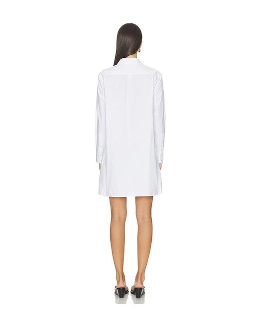PERFECTWHITETEE White Felicia Cotton Poplin Button Down Dress