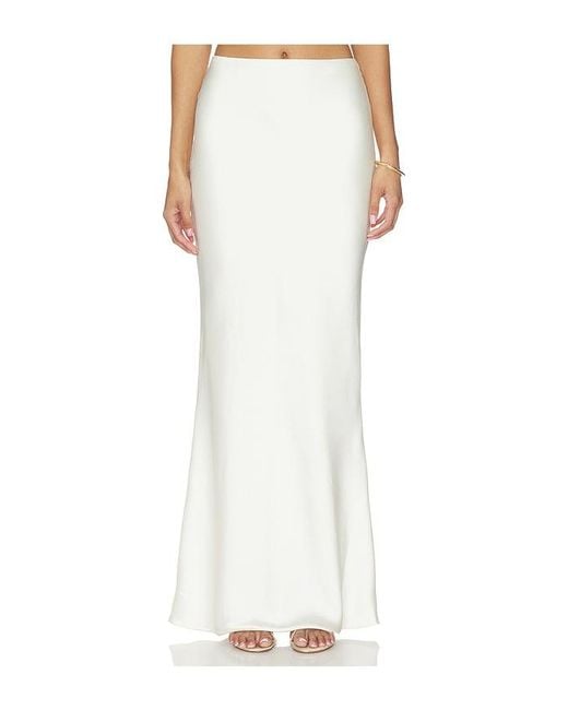 Norma Kamali White Bias Obie Skirt