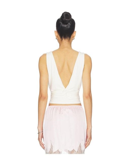 With Jean White Piper Top
