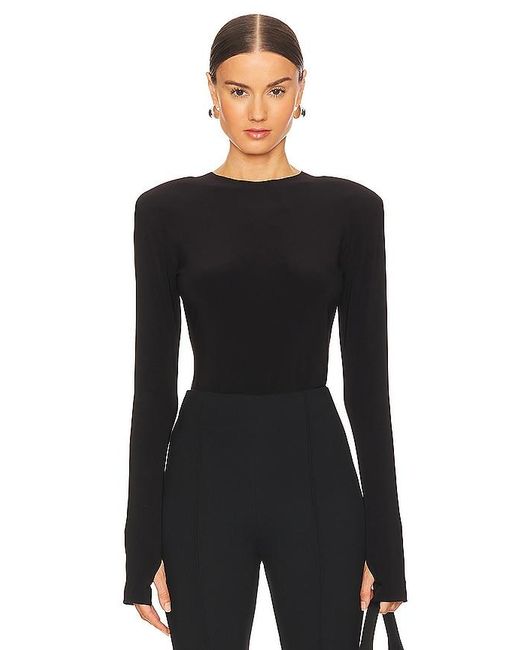 Norma Kamali Black Shoulder Pad Top