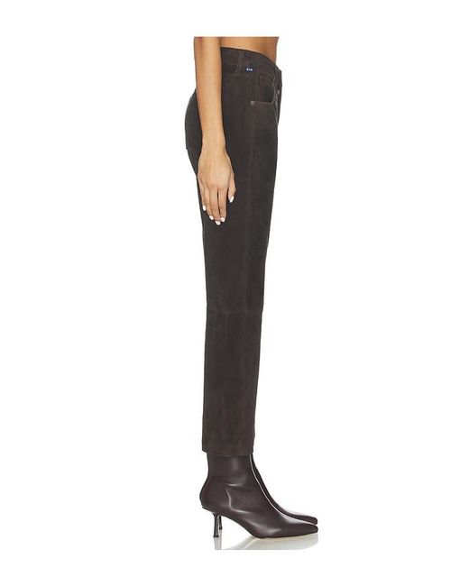 Citizens of Humanity Black Winslow Suede Low Rise Boyfriend
