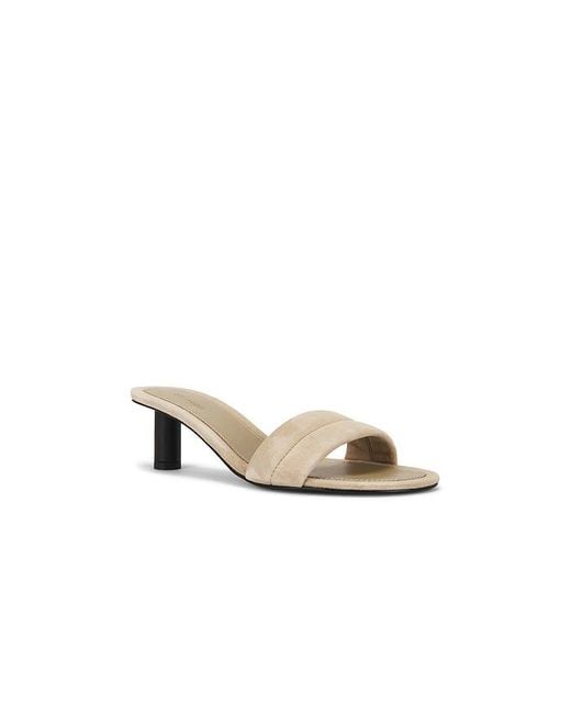 St. Agni White Suede Stitch Detail Heel