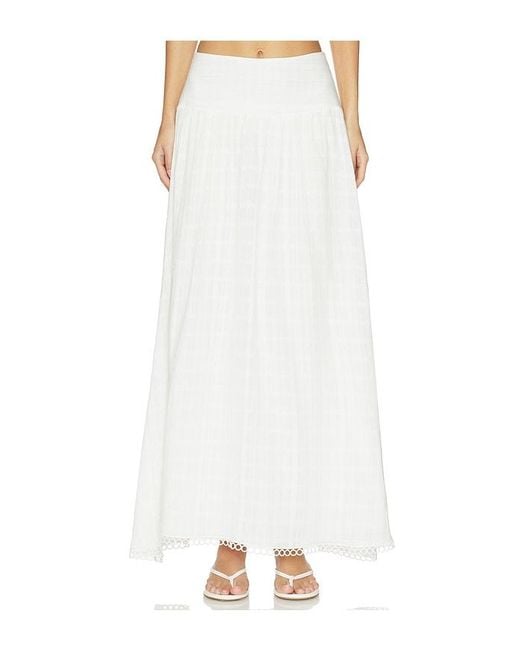Peixoto White Camila Maxi Skirt