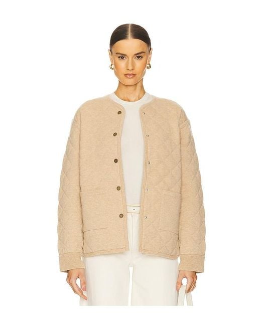 Guest In Residence Natural Quilted Liner Cashmere Jacket