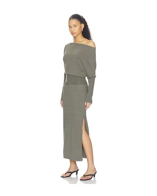 Jonathan Simkhai Green Janese Off Shoulder Midi Dress