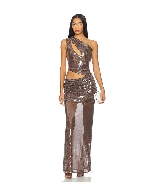 superdown Brown Abrielle Maxi Dress