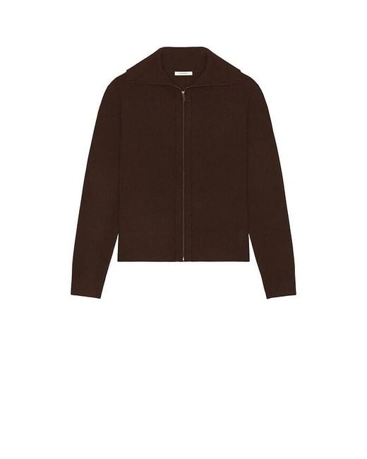 Entire studios Brown Knit Zip Up Jacket for men