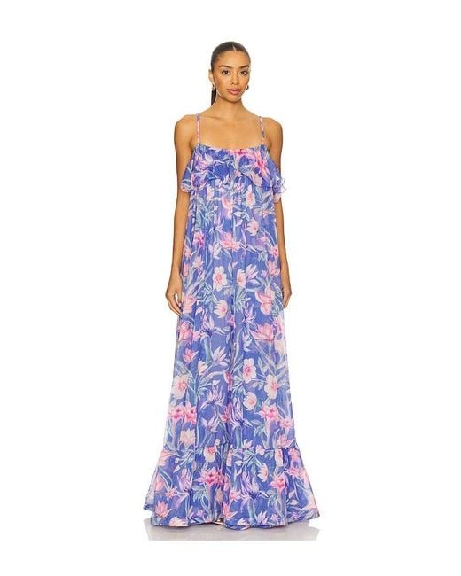 PATBO Purple Amaryllis Maxi Dress