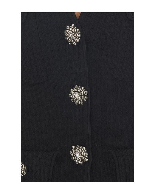 Self-Portrait Black Tailored Knit Mini Dress