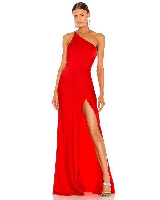 SAU LEE Red Hailey Dress