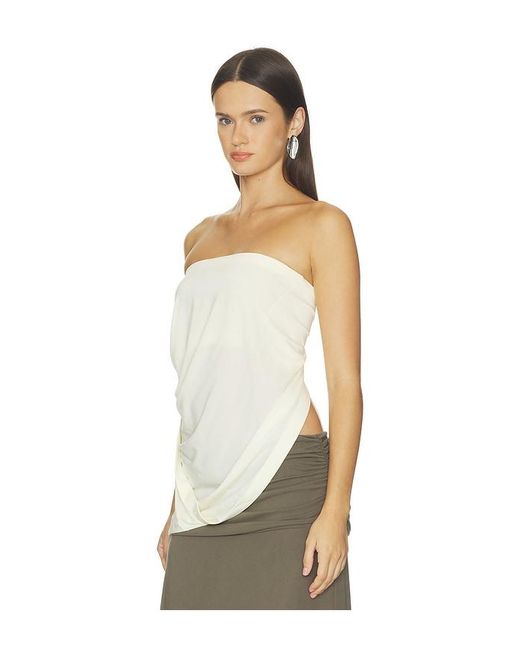 Helmut Lang White Twist Tube Top