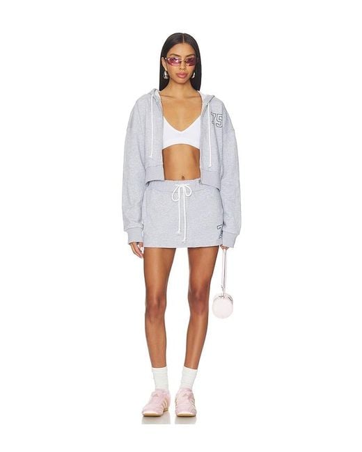 superdown White Kasia Zip Up Hoodie