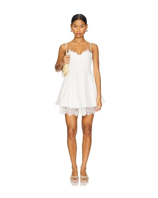 For Love & Lemons Shae ミニドレス White