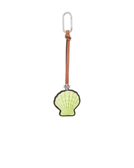 Tory Burch Metallic Leather Shell Key Fob