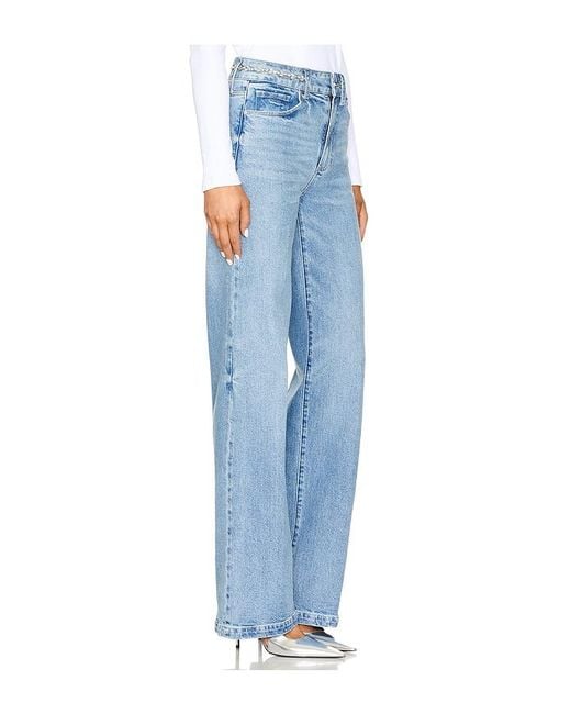 PAIGE Blue Sasha Wide Leg Jeans