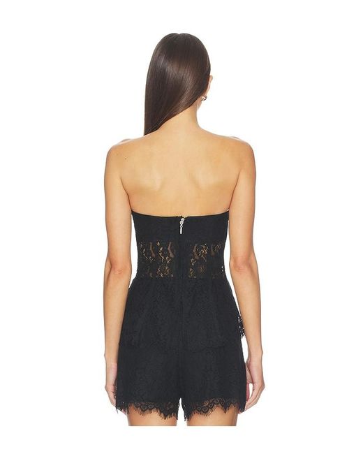 Cami NYC Black Bijou Strapless Lace Top