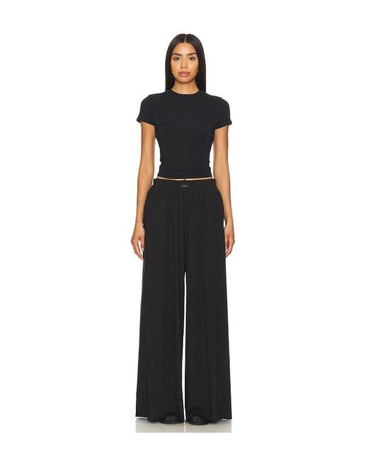 Lunya Black Organic Pima Wide Leg