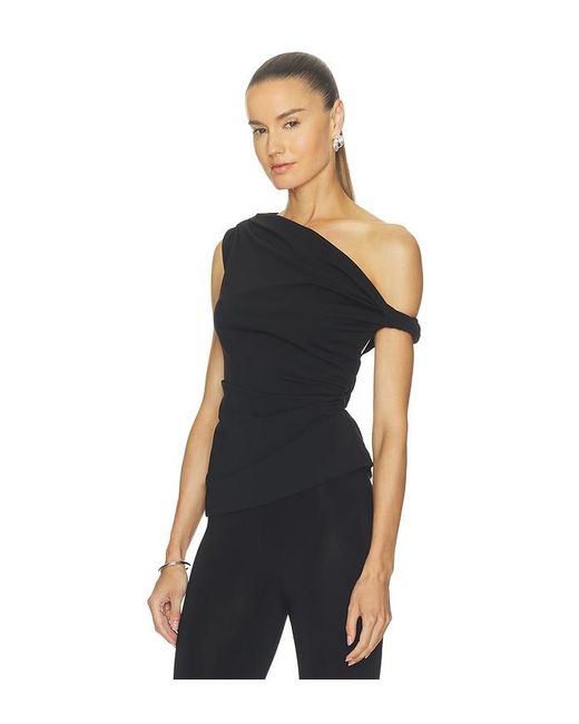 Jonathan Simkhai Blue Zerra Draped Top