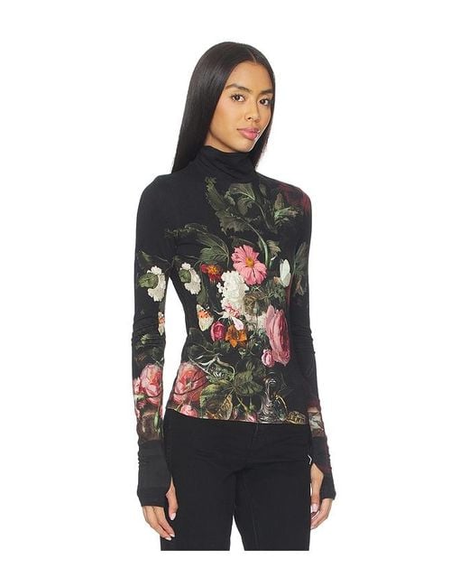 Top Manga Corta Delaina En Color Negro Talla (También En S, Xs) Alice + Olivia de color Black