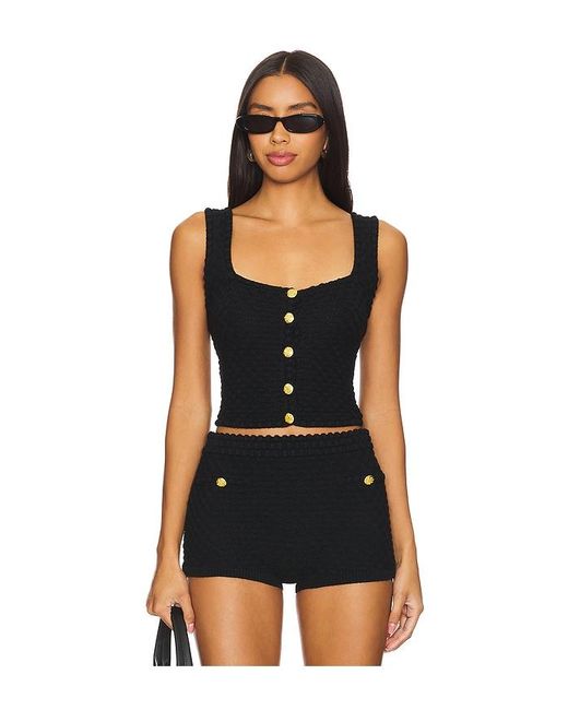 MAJORELLE Black Evaline Top