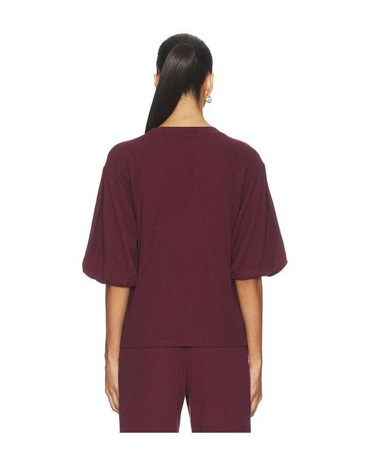 Bobi Red Bubble Sleeve Pullover