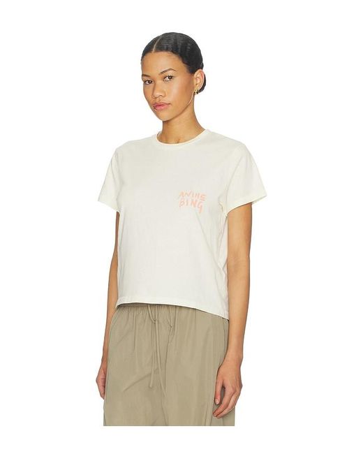 Anine Bing Natural Shelley Tee Surfer