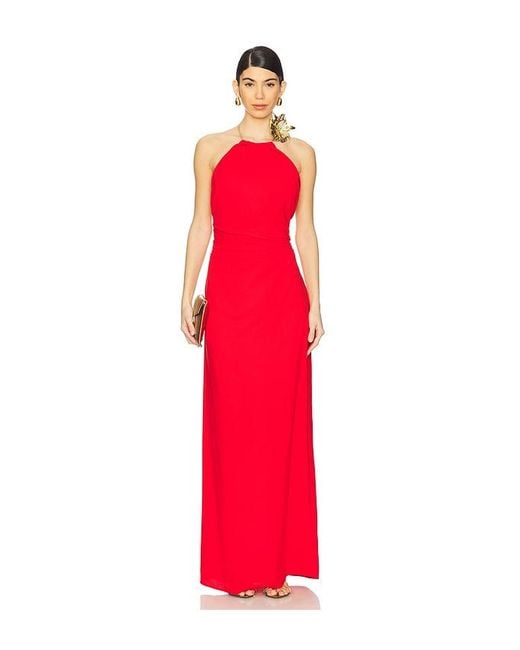 Rachel Gilbert Red Raye Gown