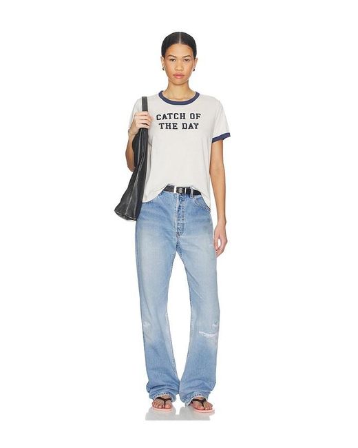The Laundry Room White Catch Of The Day Ringer Tee