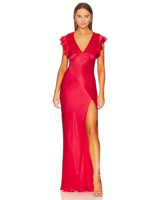 Amanda Uprichard Red X Revolve Cecelia Gown