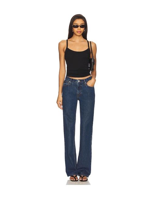 Leset Blue Pointelle Classic Tank Top