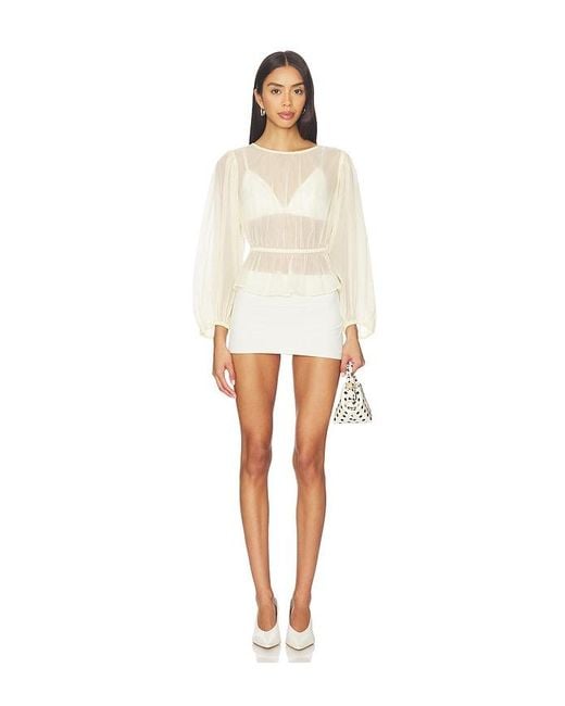 Astr White Amie Top