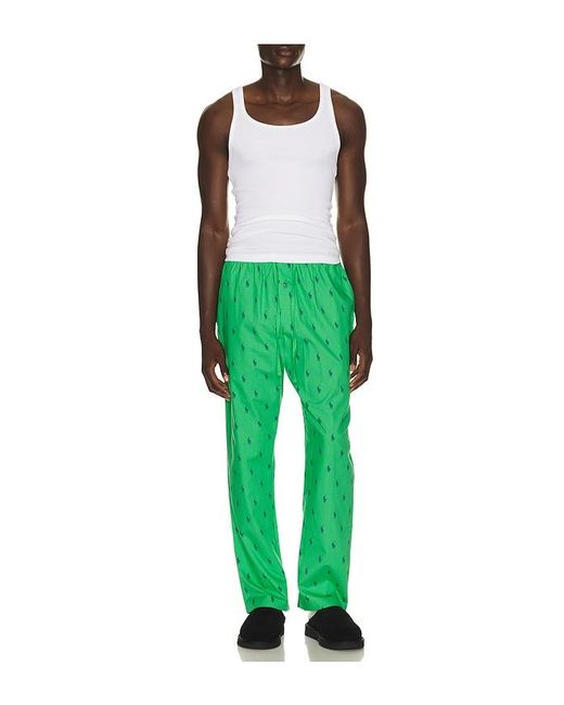 Polo Ralph Lauren Green Polo Pony Pajama Pant for men