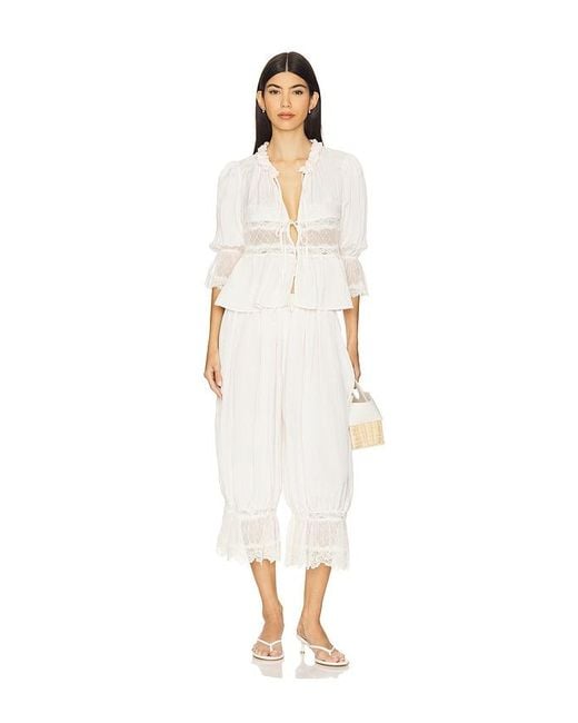 Free People White X Intimately Fp Forever Young Pant