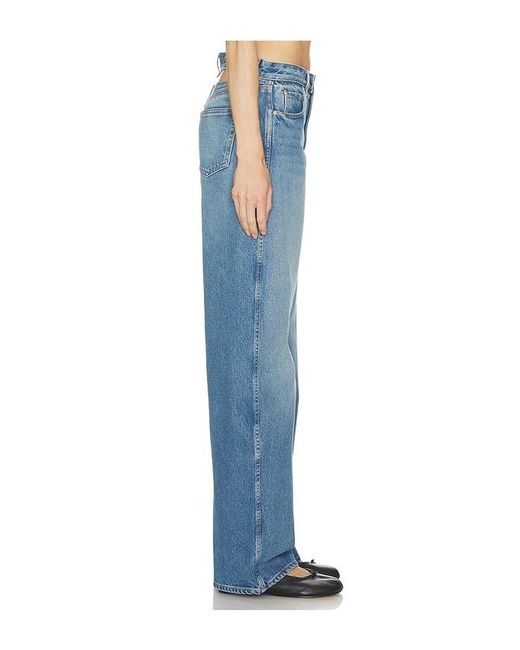 GRLFRND Blue Austen Low Rise Curve Detached Waist