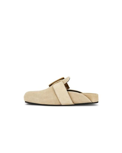 Balmain Metallic Anthem Flat Mule