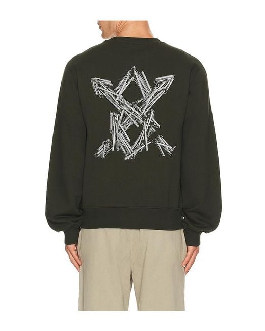 Daily Paper Black Matchstick Shield Sweatshirt for men