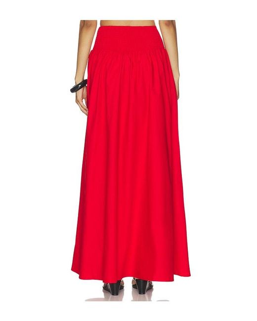 Susana Monaco Red Drop Waist Skirt