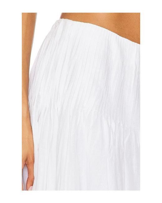 LPA White Emmy Midi Skirt