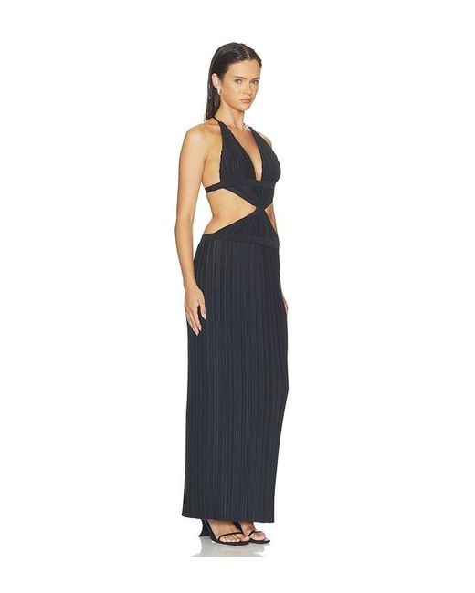 HAELO Blue Caged Twist Dress
