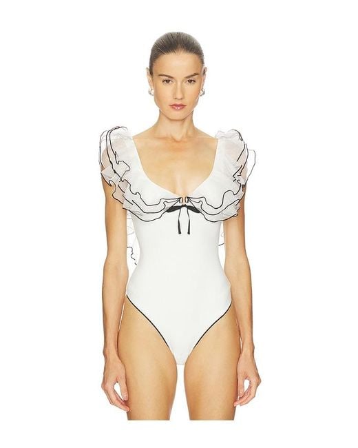 Free People White Sugar Rush Bodysuit