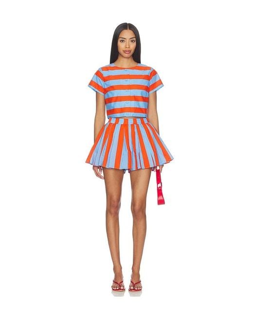 Line & Dot Red Primo Skort