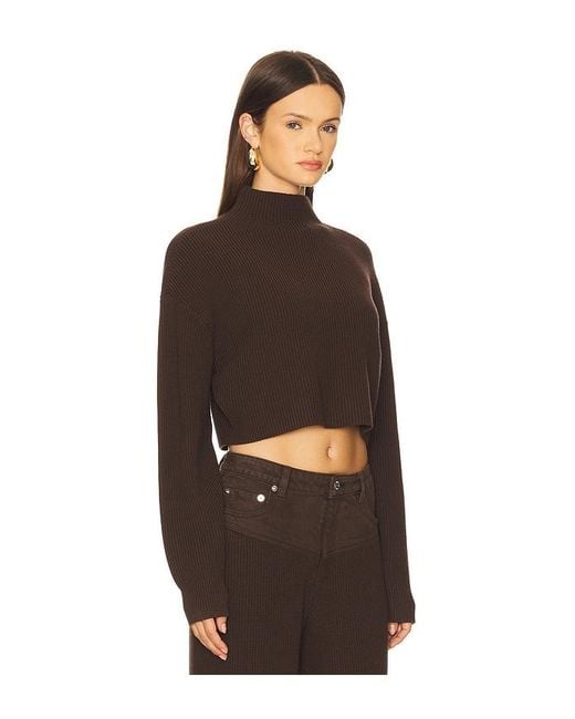 SER.O.YA Black Carmen Mid Cropped Sweater