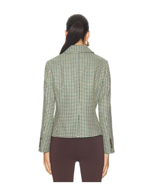 La Ligne Green Houndstooth Jacket