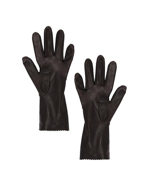 Manokhi Black Short Leather Gloves