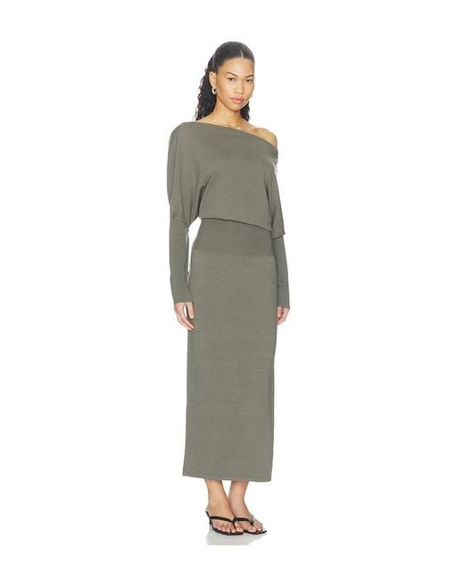 Jonathan Simkhai Green Janese Off Shoulder Midi Dress