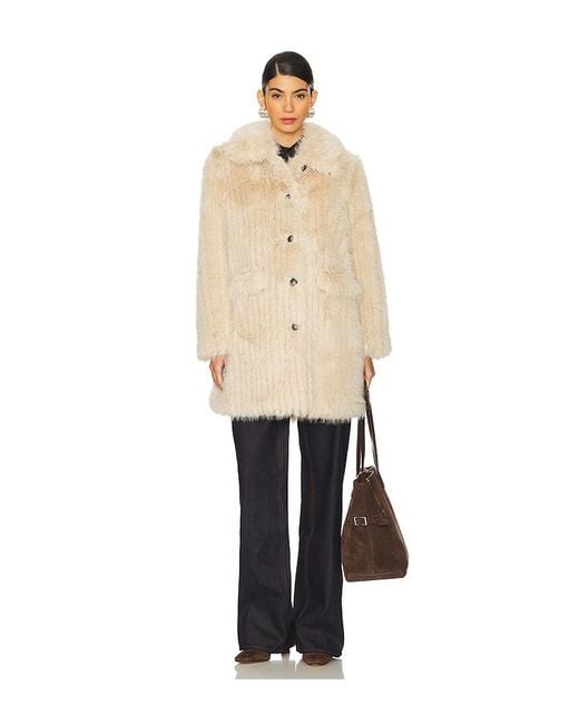 Apparis White Pamela Mid Length Coat