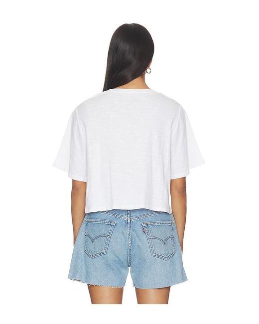LNA White Willa Slub Tee