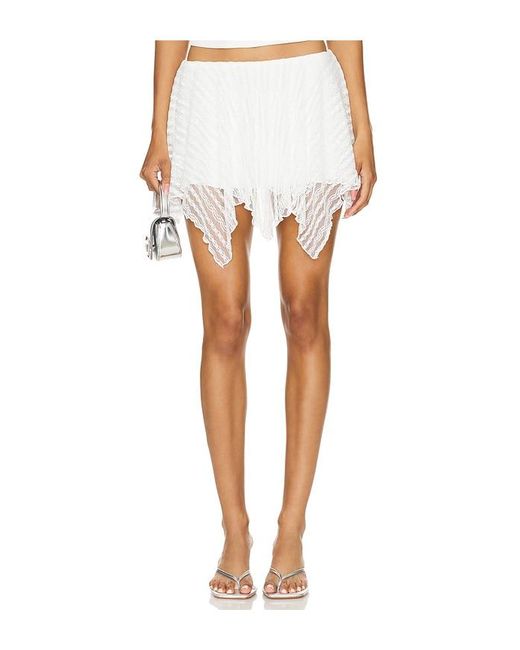 MORE TO COME White Mina Mini Skirt