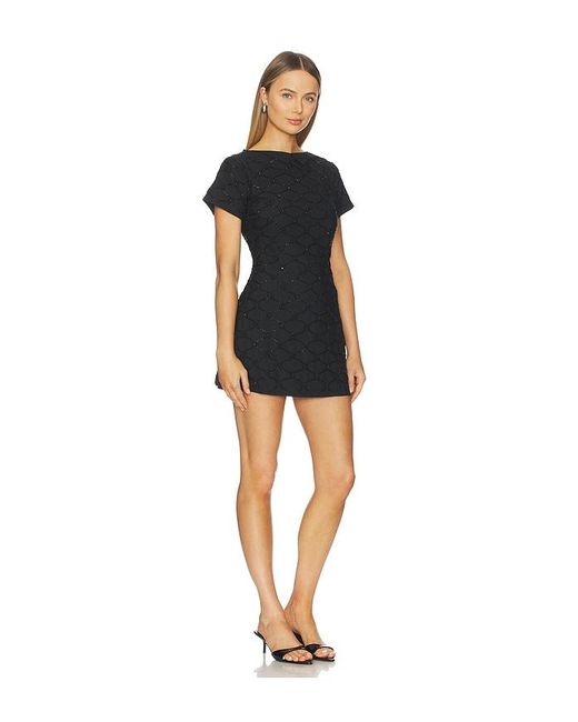 Asta Resort Black Mathilde Hand Beaded Mini Dress